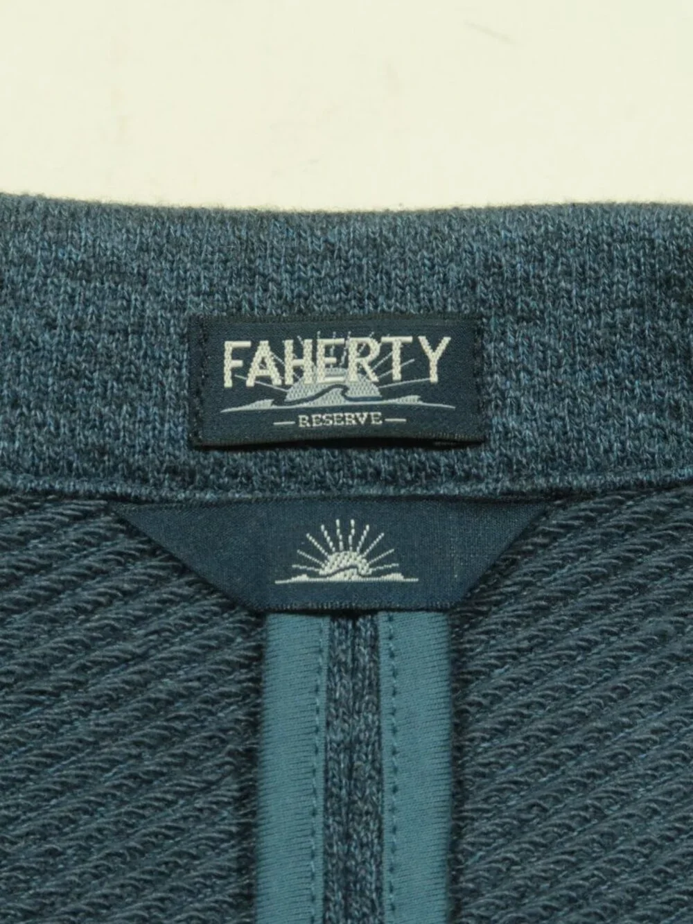 Faherty Inlet Knit Blue Melange Blazer Mens XL Blue Unstructured Sport Coat